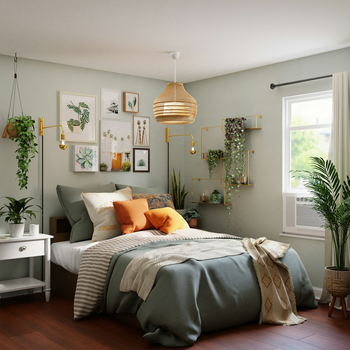 Inspiración de recámara con materiales y tonos naturales